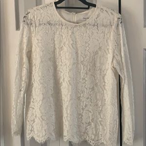 Calvin Klein White Lace top